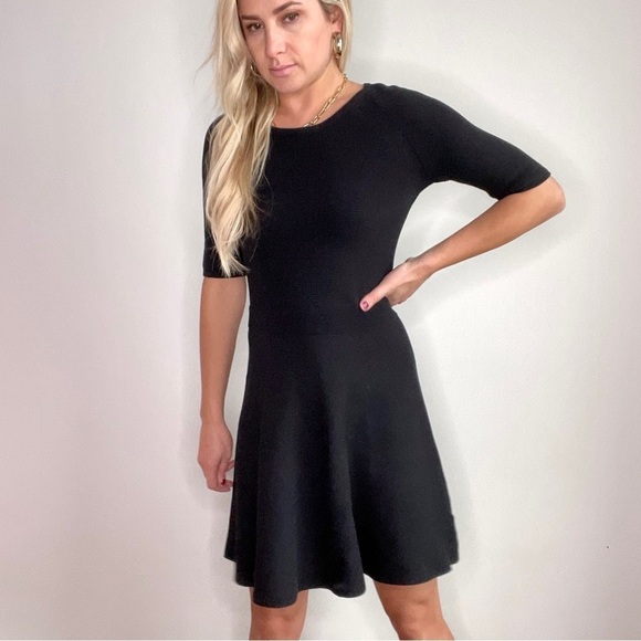 Trina Turk Black Ripped Fit and Flare Dress - Picture 8 of 15